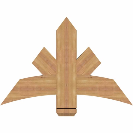 Ekena Millwork Alberta Smooth Timber Gable Bracket, Western Red Cedar, 36"W x 24"H x 3 1/2"D x 5 1/2"F, 16/12 Pitch GBW036X24X0406ALB00SWR
